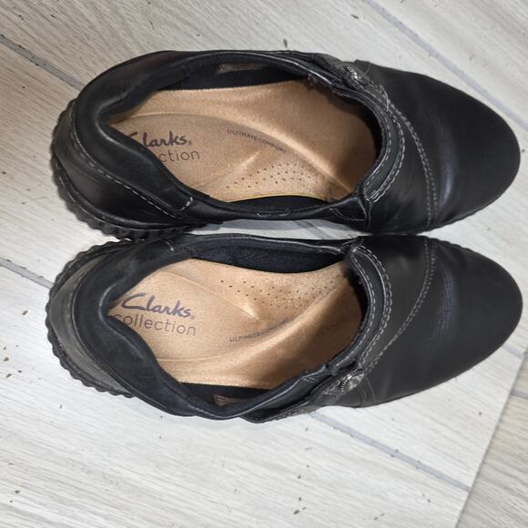 Clarks Womens Caroline Pearl Slip On Loafer Size 8.5 Comfort Shoes Grunge Goth - Picture 7 of 7